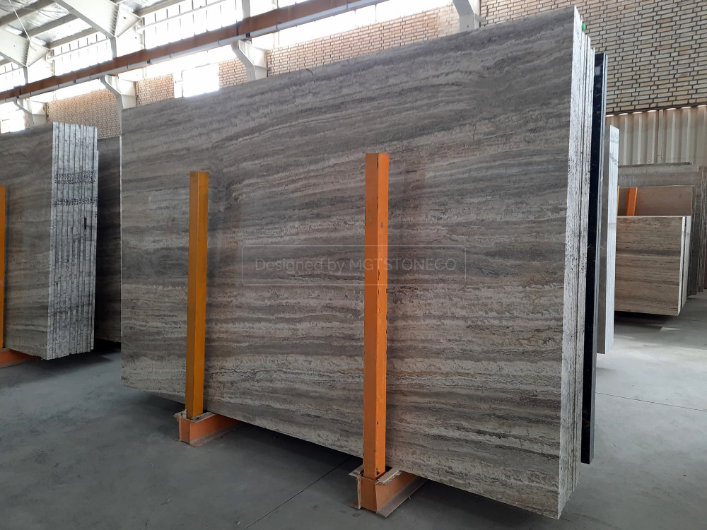 Marjan Silver Travertine Slab