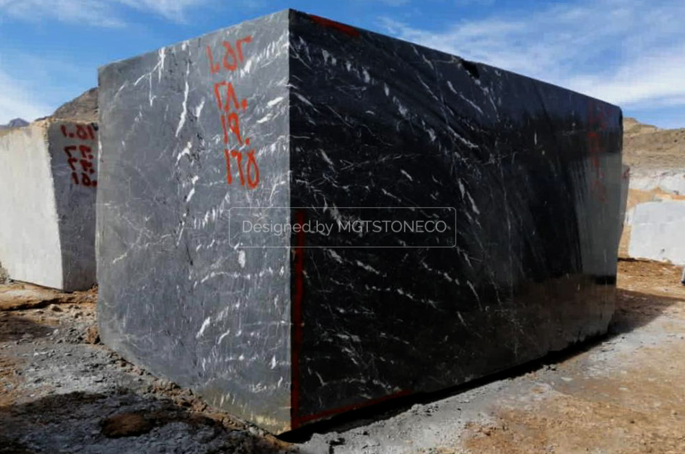 Royal Black Marble Block