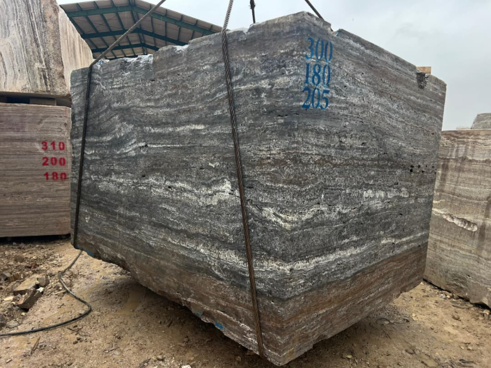 Silver Travertine Block