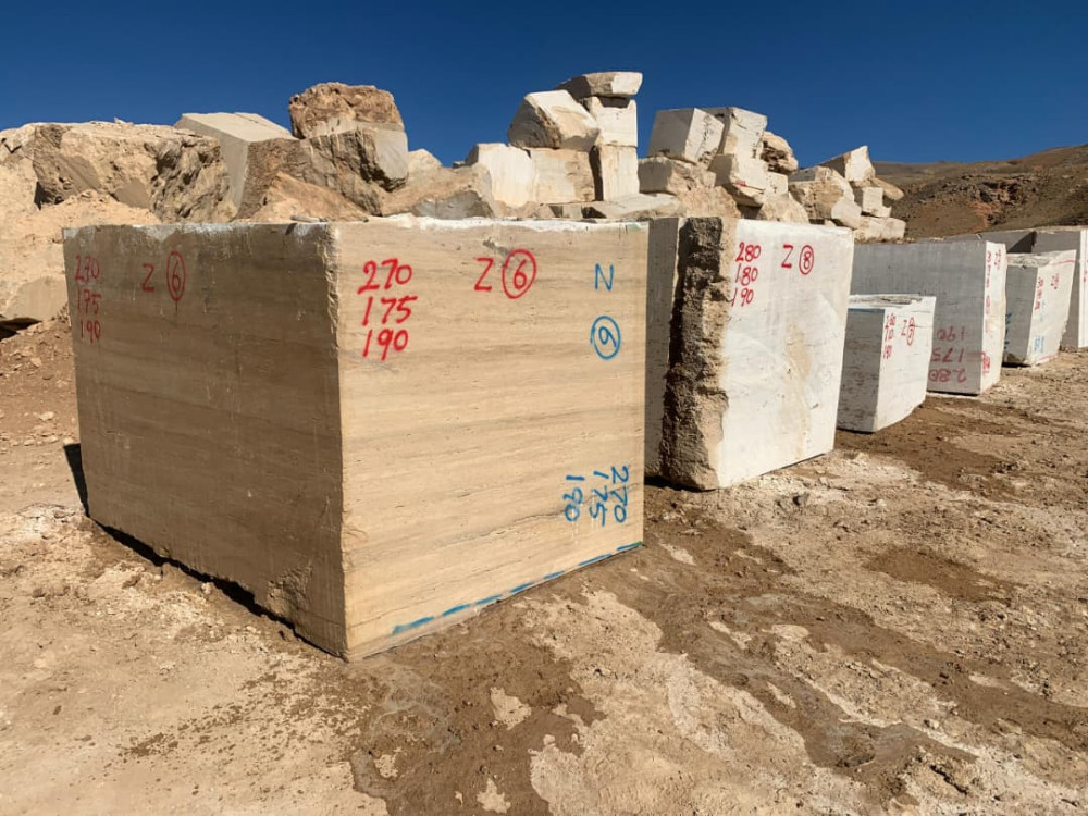 Cream Travertine Block